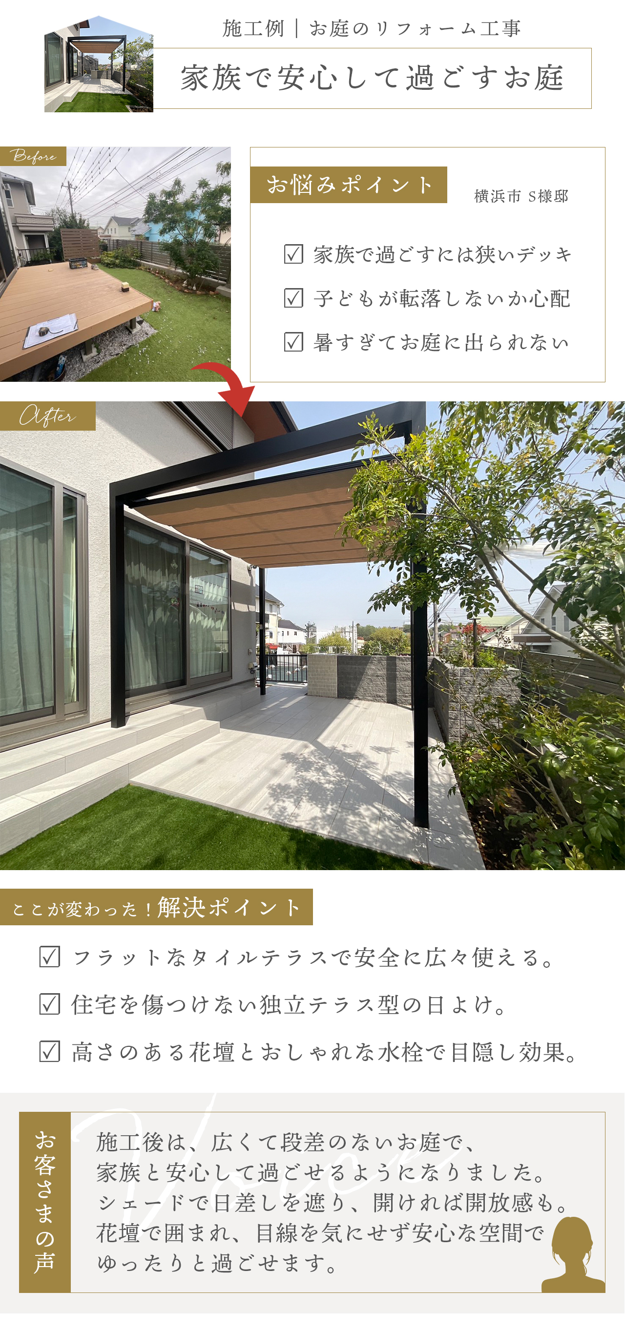 お庭のリフォーム工事 施工例