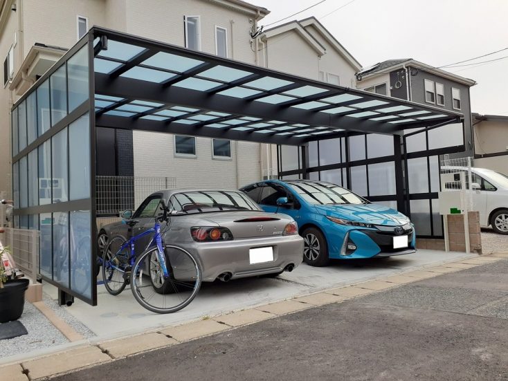 大きめのカーポートを設置する 自転車 駐輪場 サイクルポート サイクルスペース