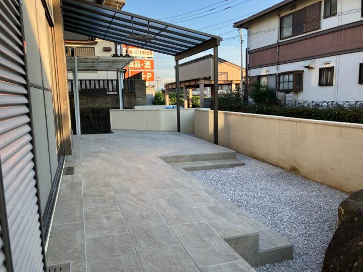 タイルテラス テラス屋根