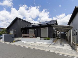 モダン外構　シンプルモダン　車庫拡張