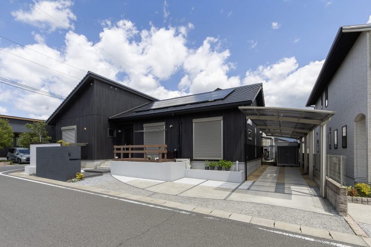モダン外構 シンプルモダン 車庫拡張