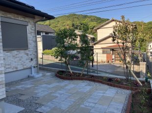 インターロッキング、エクレル、花壇、菜園、レンガ、砂利敷き
