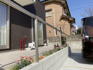 糸島市　シンプルデザインな車庫拡張工事