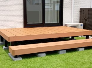 樹脂デッキ　ひとと木