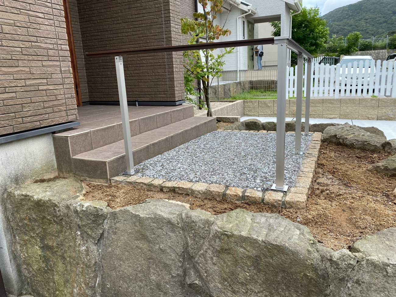 手すり　転落防止　玄関　