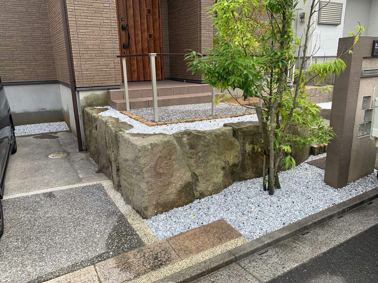砂利敷き　雑草対策　防草シート