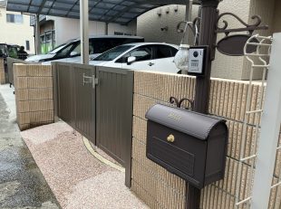 グランド工房　門扉　クローズ外構　化粧ブロック　塀
