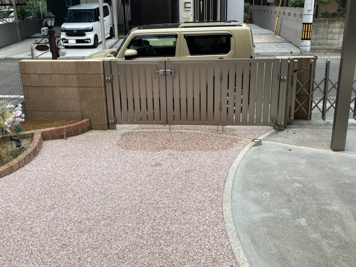 グランド工房 門扉 クローズ外構 化粧ブロック 塀