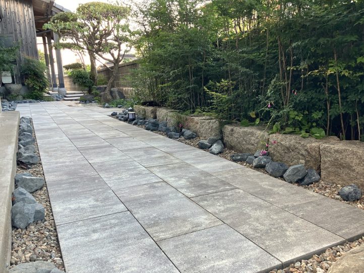 グランド工房 小倉 和モダン 和風 ガーデン 坪庭 エクレル  砂利 グリ石
