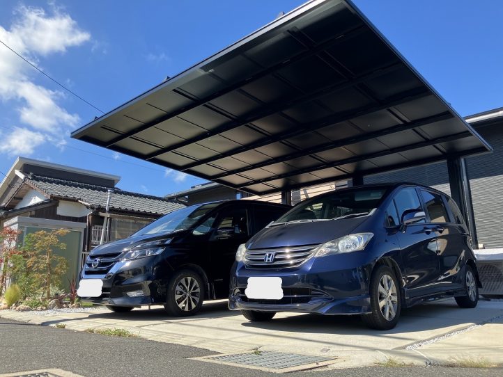 カーポート　 後方支持