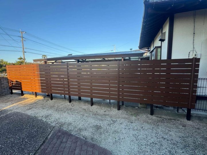 エクシスランド　Eウッドスタイルフェンス　ネオ　マロン
