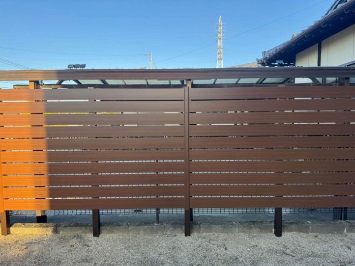 エクシスランド　Eウッドスタイルフェンス　ネオ　マロン