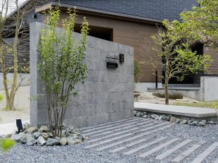 横幅3mの門塀