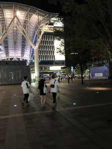 福岡　博多駅　夜の風景