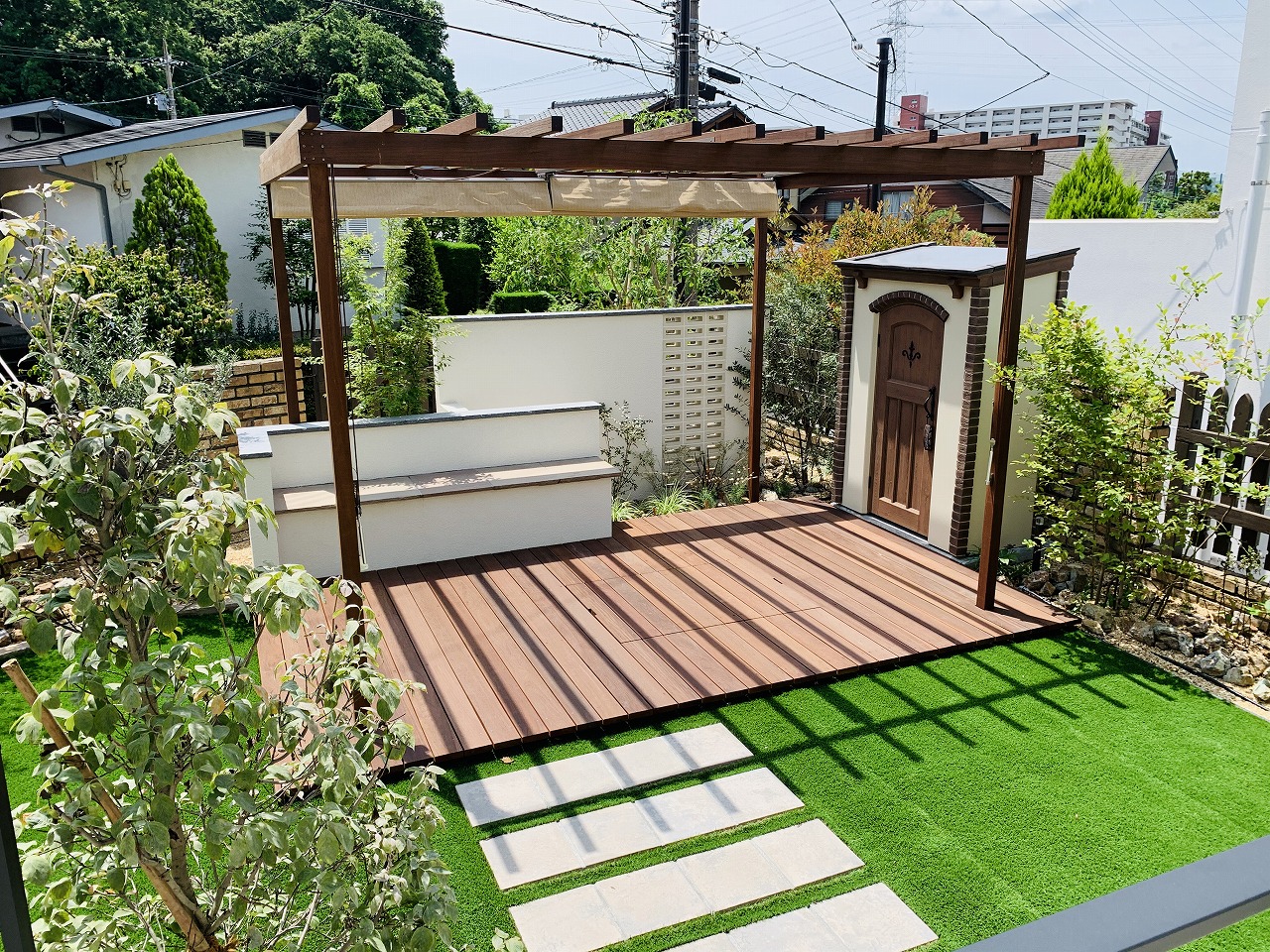 お庭の離れ エクステリア ガーデン 外構 造園 横浜北 グランド工房