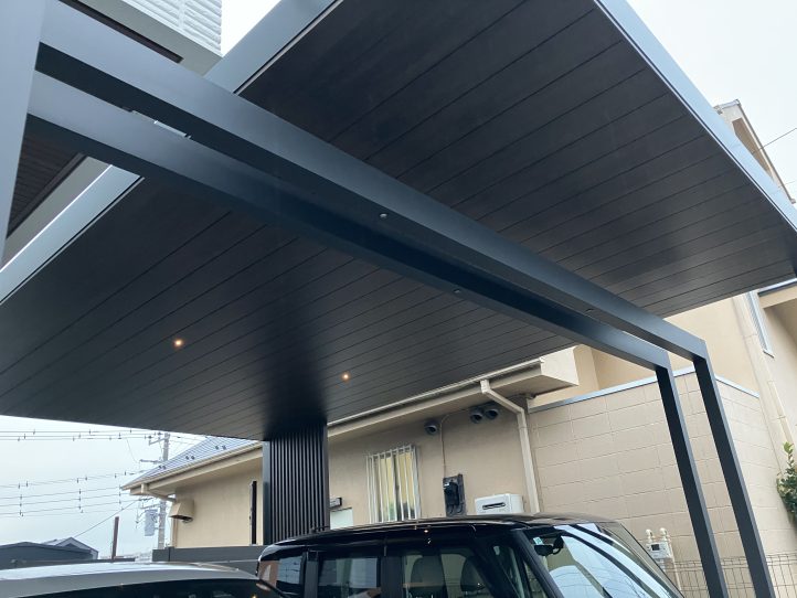 カーポートのダウンライト