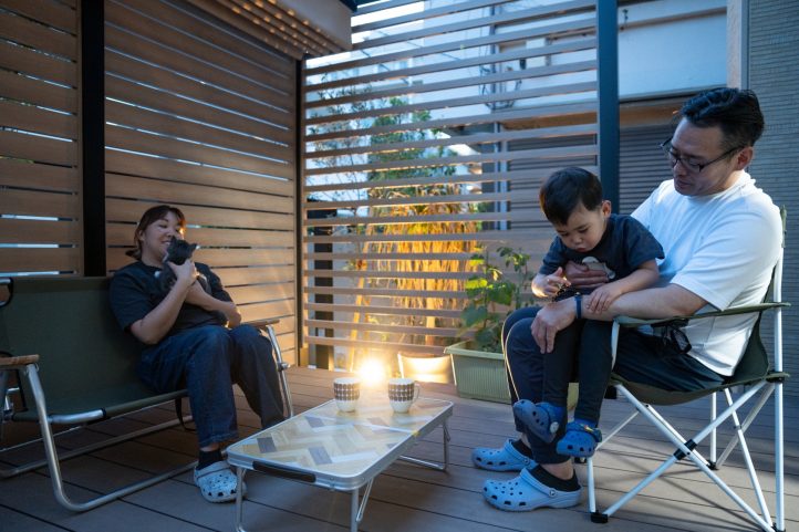 ガーデン　外構　リフォーム　プラスG　LIXIL　ライティング　デッキ