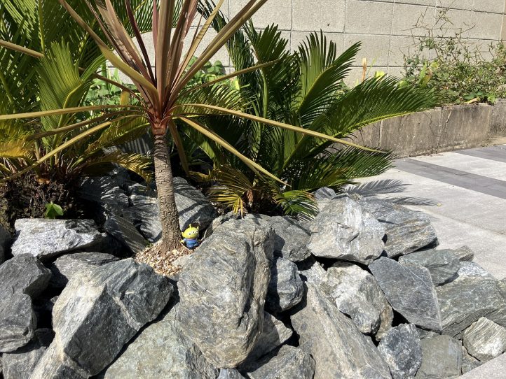 ロックガーデン風の植栽スペース