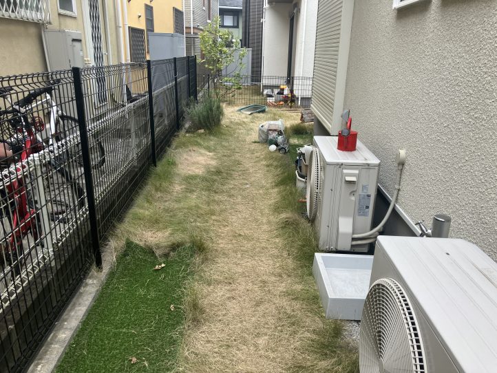 中々お手入れが難しかった天然芝