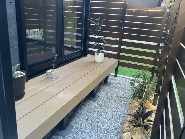 目線は完全にシャットアウト プライベートガーデンでゆったりと