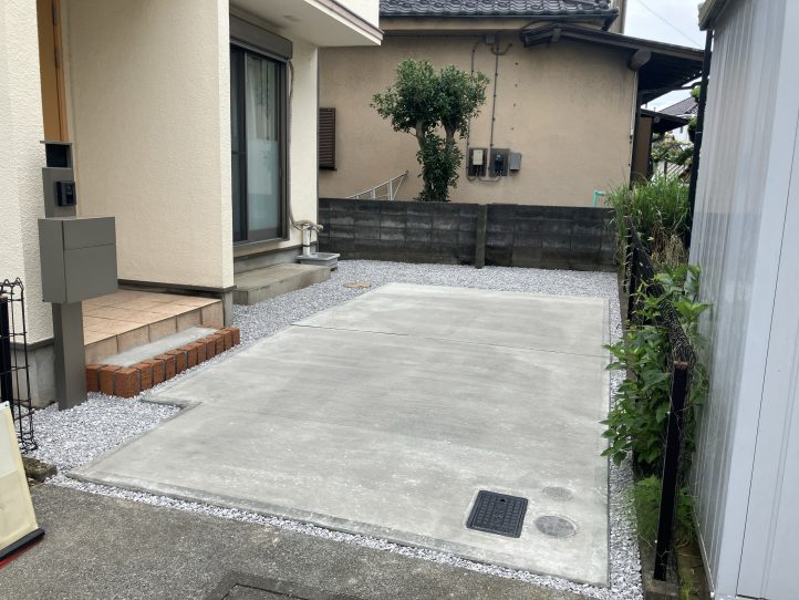 外構改修　車庫拡張