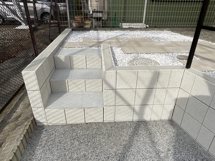 化粧ブロックのステップ
