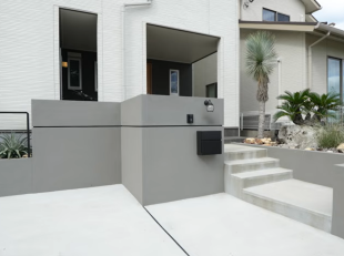 西海岸風　外構 ロックガーデン　