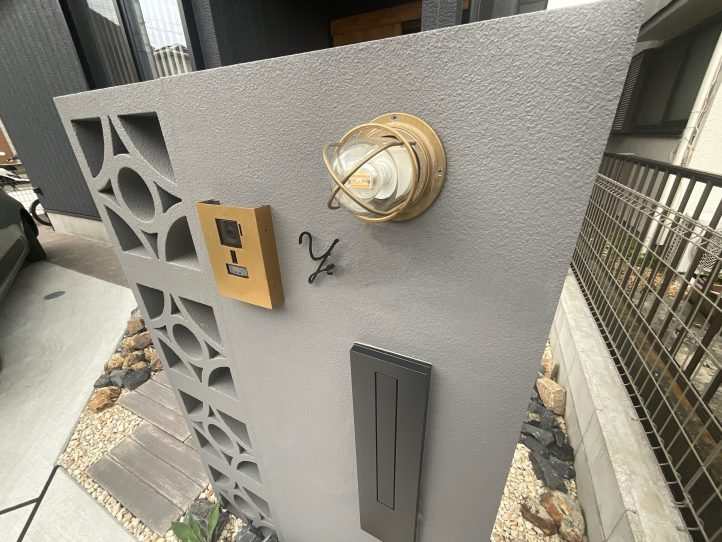 ハナブロック門塀　